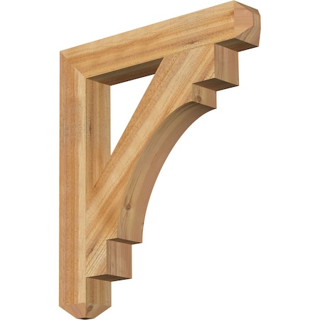 Ekena Millwork Merced Craftsman Rough Sawn Bracket, Western Red Cedar, 4"W x 26"D x 30"H BKT04X26X30MRC04RWR